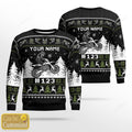 FUNSTUFFPRINT Xmas Motocross rider Ugly Christmas sweater for men, Motocross sweatshirt, Gift for biker Motocross lover Ugly Sweater