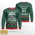 FUNSTUFFPRINT Custom name and number Motocross rider Ugly Christmas sweater, Motocross sweatshirt, Christmas gift for motocross lover Ugly Sweater
