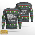 FUNSTUFFPRINT Custom name and number Motocross rider 9 Ugly Christmas sweater for men, Motocross biker sweatshirt, gift for motocross lover Ugly Sweater