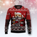 FUNSTUFFPRINT Pembroke Welsh Corgi Will Be Watching You Ugly Christmas Sweater, Christmas Sweatshirt Gift for Dog lover Ugly Sweater