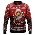 FUNSTUFFPRINT Goldendoodle Will Be Watching You Ugly Christmas Sweater, Christmas Sweatshirt Gift for Dog lover Ugly Sweater