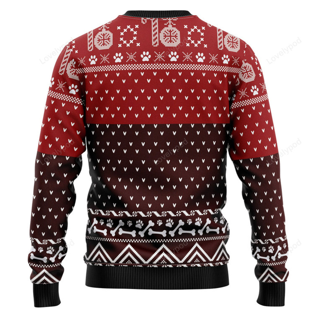 FUNSTUFFPRINT Goldendoodle Will Be Watching You Ugly Christmas Sweater, Christmas Sweatshirt Gift for Dog lover Ugly Sweater