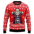 FUNSTUFFPRINT Santa Claus Ride A Motorcycle Ugly Christmas Sweater, Funny ugly christmas sweater for men and women Ugly Sweater