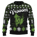 FUNSTUFFPRINT Vrooom KX100 Ugly Christmas Sweater Multicolor , Custom Motocross ugly sweater, Motocross shirt for men and women Ugly Sweater