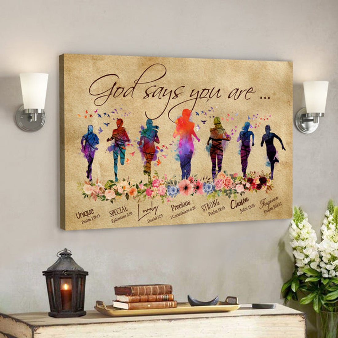 Bible Verse Wall Art Canvas - Jesus Canvas - Christian Canvas Art - Girl Always Go Canvas Poster 