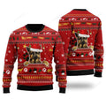 FUNSTUFFPRINT German Shepherd Dog Ugly Christmas Sweater For Men & Women Ugly Sweater