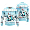 FUNSTUFFPRINT Yeti To Party Funny Bigfoot With Snow Christmas Sweaters For Men & Women Ugly Sweater