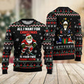 FUNSTUFFPRINT All I Want For Christmas Two Front Teeth Santa Hockey Christmas Sweaters For Men & Women Ugly Sweater