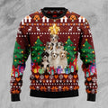 FUNSTUFFPRINT Australian Shepherd Pine Tree Ugly Christmas Sweater For Men & Women Ugly Sweater