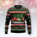 FUNSTUFFPRINT Firefighter Firemas Ugly Christmas Sweater, Xmas Lover Ugly Sweatshirt, Gift For Christmas Lover, Christmas Sweater Ugly Sweater