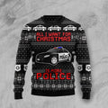 FUNSTUFFPRINT All I Want For Christmas Is More Police Ugly Christmas Sweater, Xmas Lover Ugly Sweatshirt, Gift For Christmas Lover, Christmas Sweater Ugly Sweater