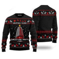 FUNSTUFFPRINT Nakatomi Plaza Black Ugly Christmas Sweater, Party 1988 Xmas Sweatshirt, Christmas Gift for Men Ugly Sweater