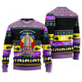 FUNSTUFFPRINT Purple Christmas Party 1988 Nakatomi Plaza Ugly Christmas Sweater For Men & Women Ugly Sweater