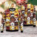 FUNSTUFFPRINT Funny Dog Sad Face Ugly Christmas Sweater For Men & Women Ugly Sweater