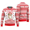 FUNSTUFFPRINT Ask Your Mom If Im Real Santa Claus Ugly Christmas Sweater For Men & Women Ugly Sweater