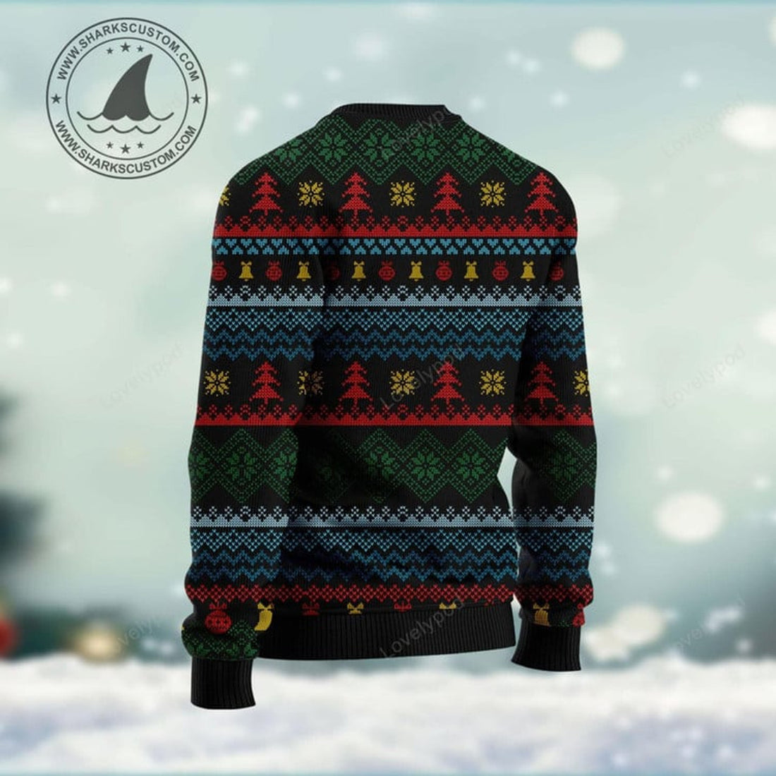 FUNSTUFFPRINT Merry Christmas Orcas Killer Whale Ugly Christmas Sweater for men and women Ugly Sweater