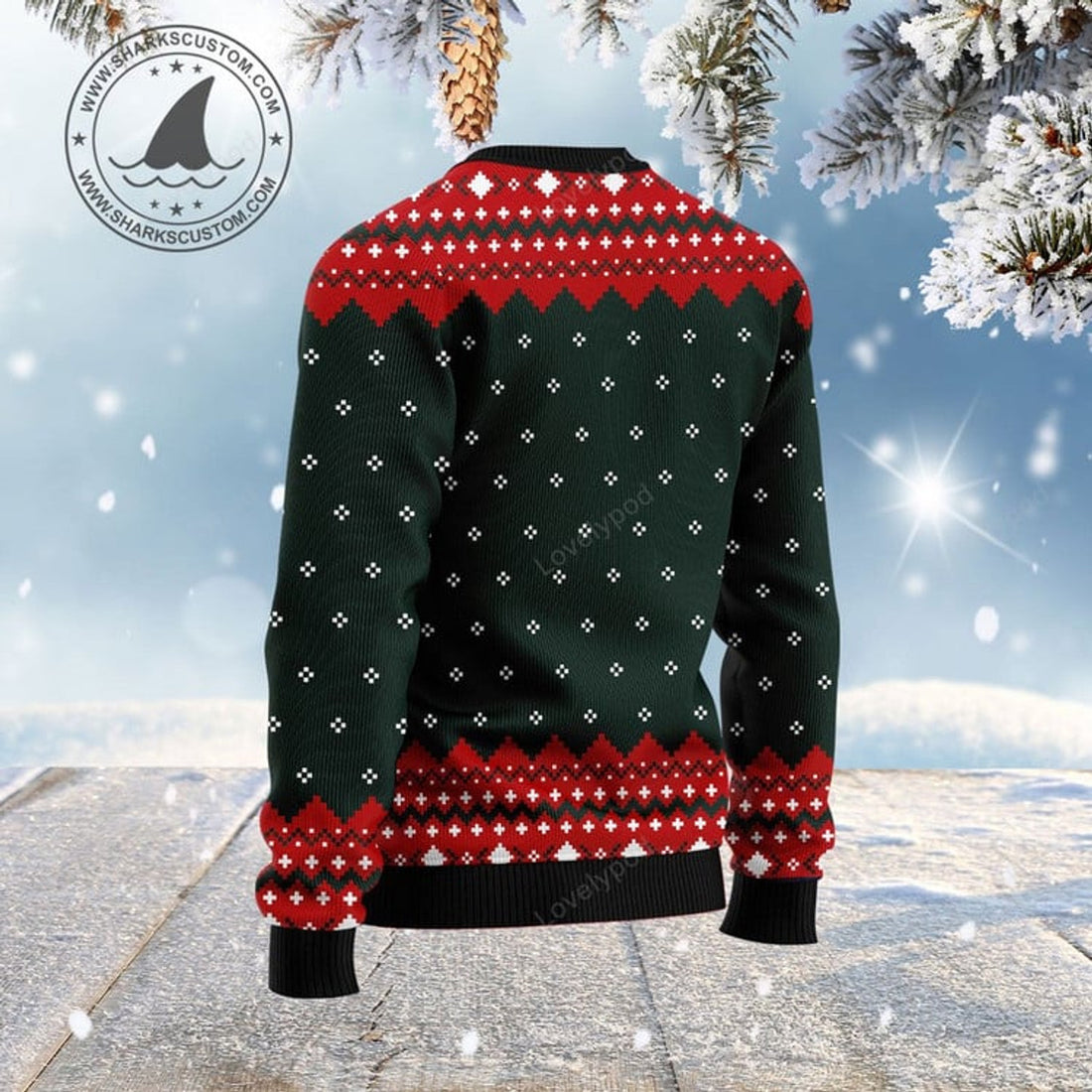 FUNSTUFFPRINT Food Cake Ugly Christmas Sweater for men and women, Funny sweater christmas gifts Ugly Sweater