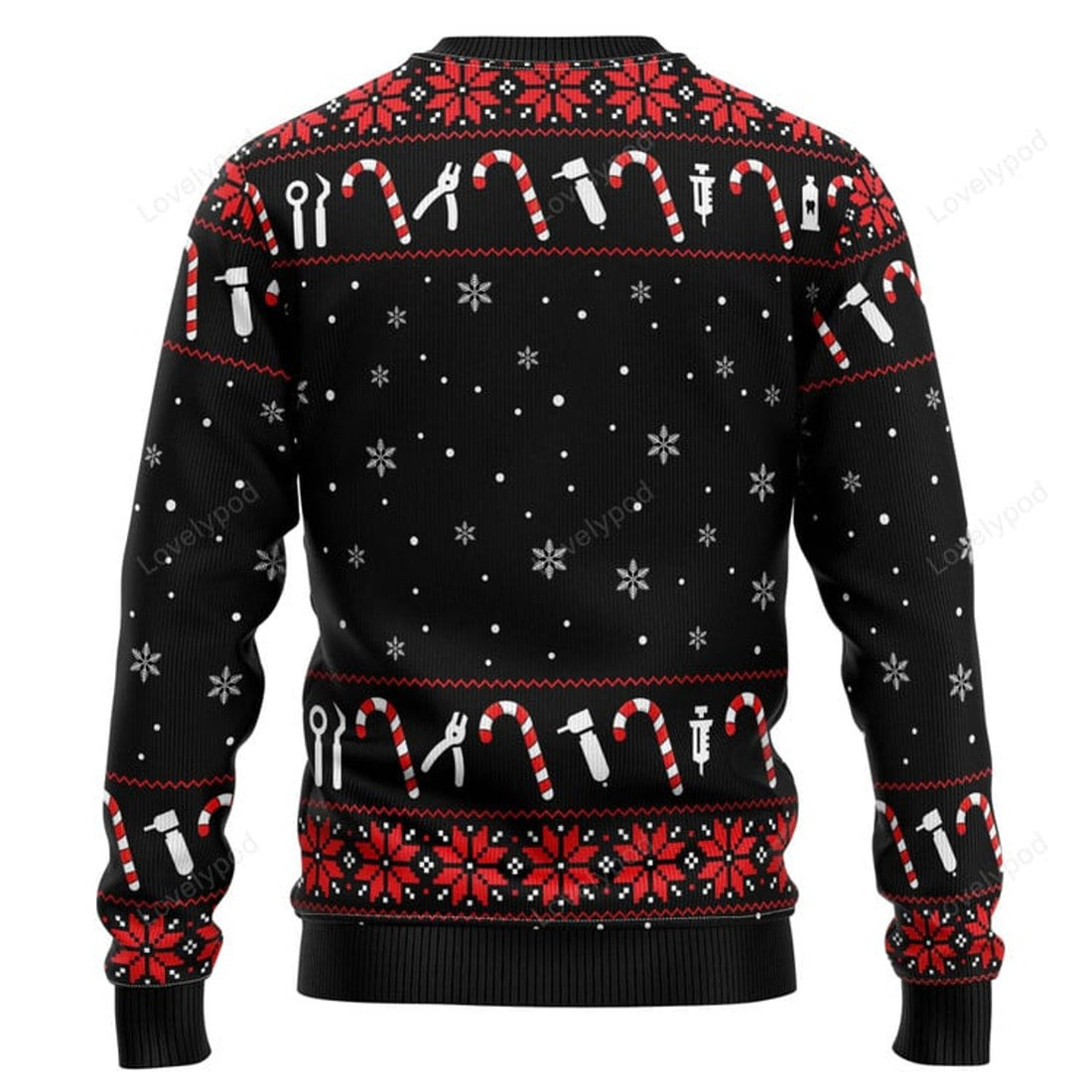 FUNSTUFFPRINT Dental Squad Ugly Christmas Sweater for men and women, Funny sweater christmas gifts Ugly Sweater