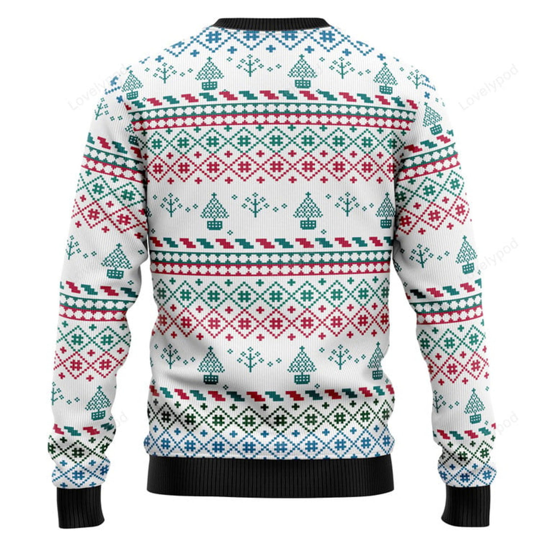 FUNSTUFFPRINT Flamingo Christmas Reunion Ugly Christmas Sweater Ugly Sweater
