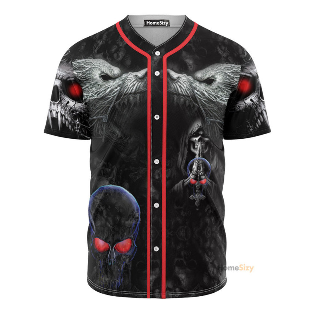 Pray Viking Wolf - Baseball Jersey