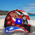 FUNSTUFFPRINT Customize Name Puerto Rico Coqui Maga Flower All Printed Classic Cap