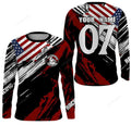 FUNSTUFFPRINT Custom USA flag Motocross jersey, dirt bike off-road shirt kid men women Patriotic 3D Long Sleeve T-Shirt
