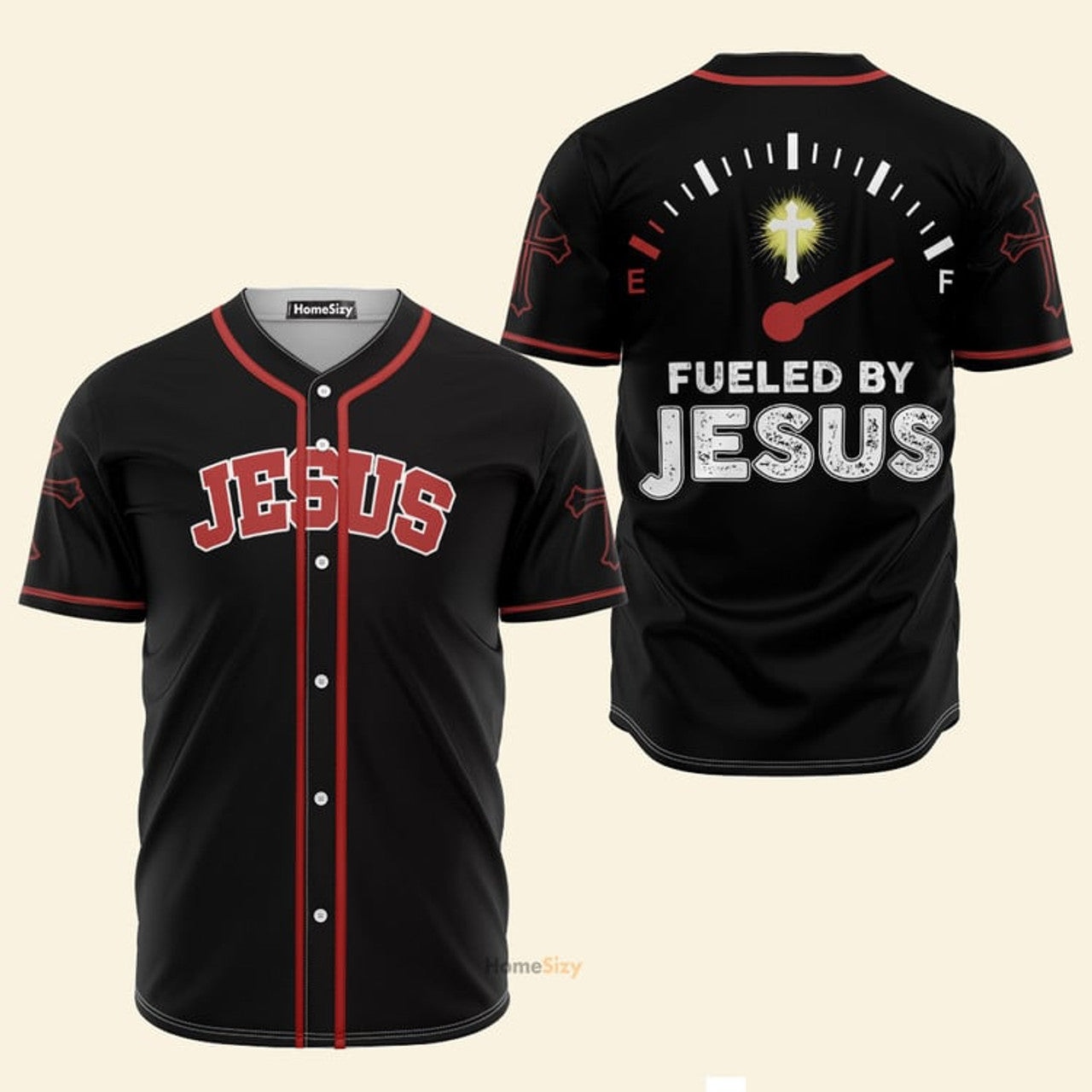 Fueled By Jesus - Baseball Jersey