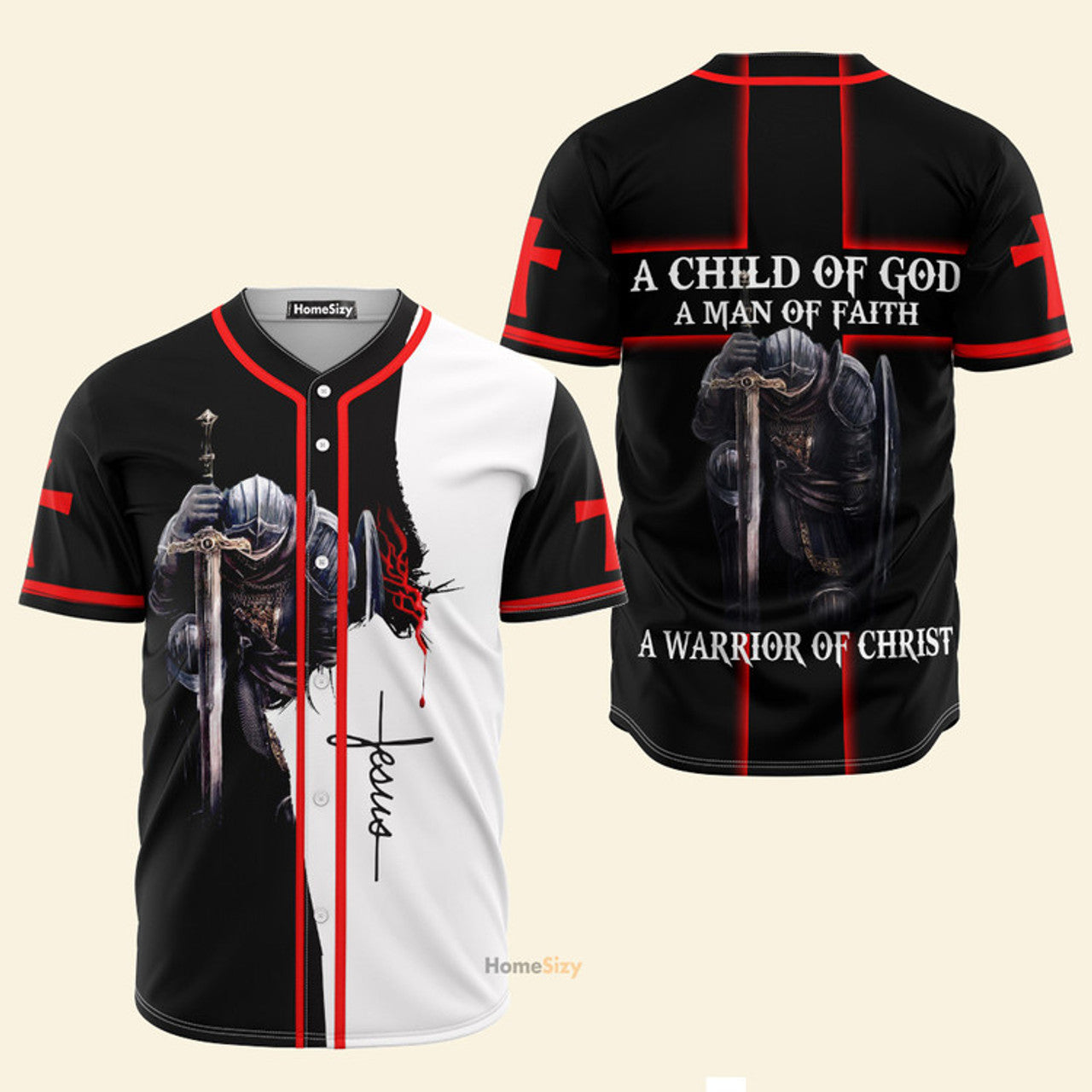 A Child Of God A Warrior Of Christ - Baseball Jersey