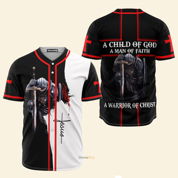 A Child Of God A Warrior Of Christ - Baseball Jersey