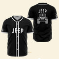Jeep Car Black In Red - Baseball Jersey