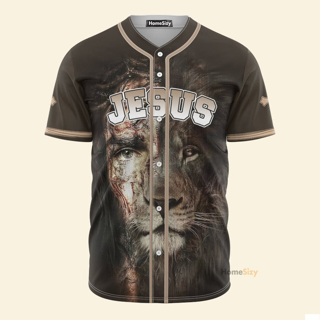 Cross Light Jesus Because Of Him - Baseball Jersey