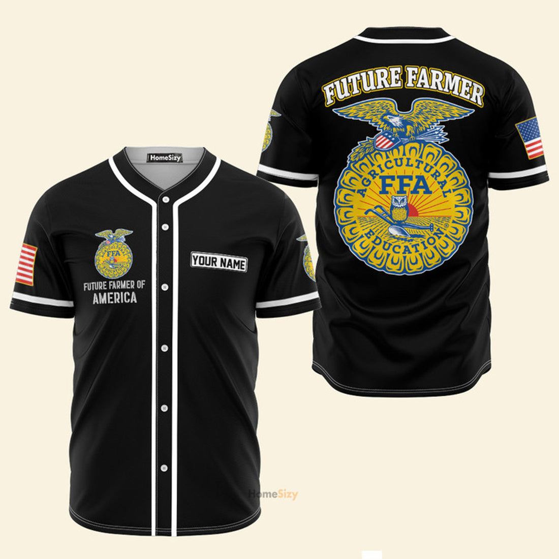 Custom Name Future Farmer of America - Personalized Baseball Jersey