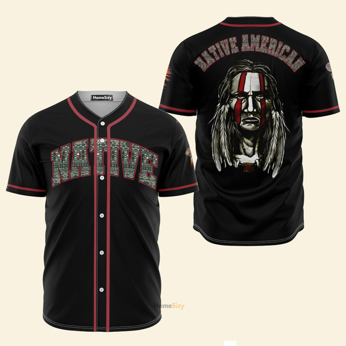 Native American Chief Tribe - Baseball Jersey