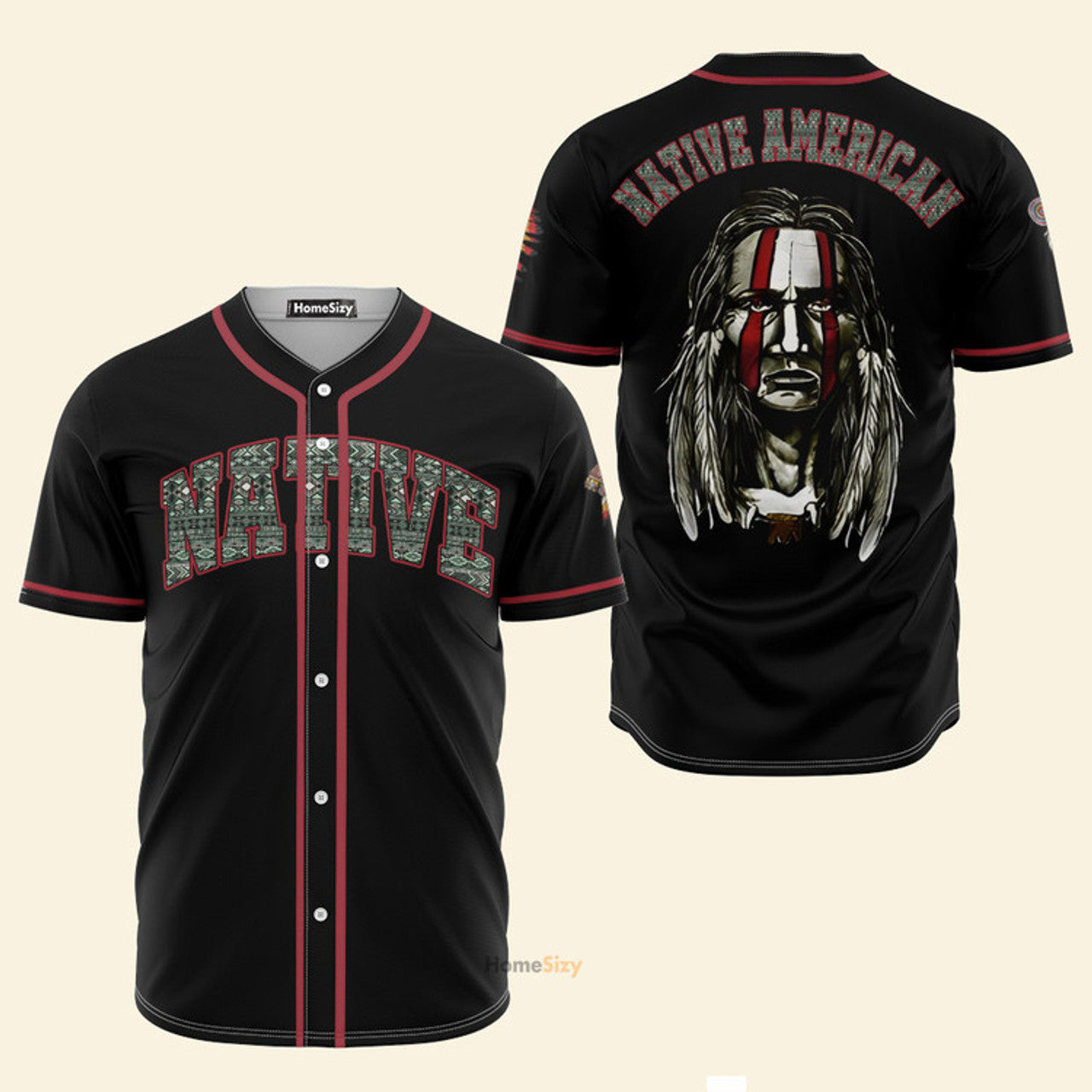 Native American Chief Tribe - Baseball Jersey