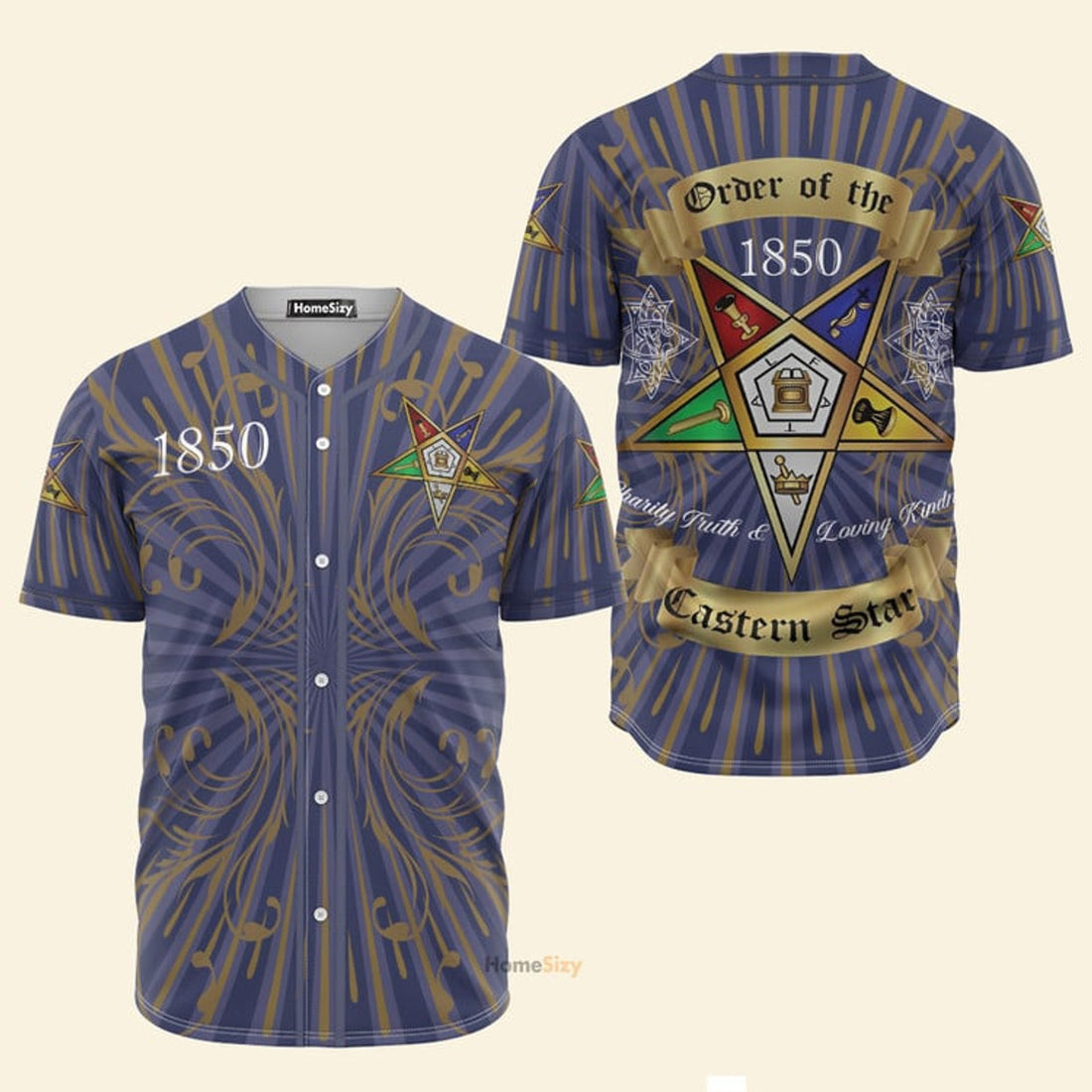African The Order Of The Eastern Star - Baseball Jersey