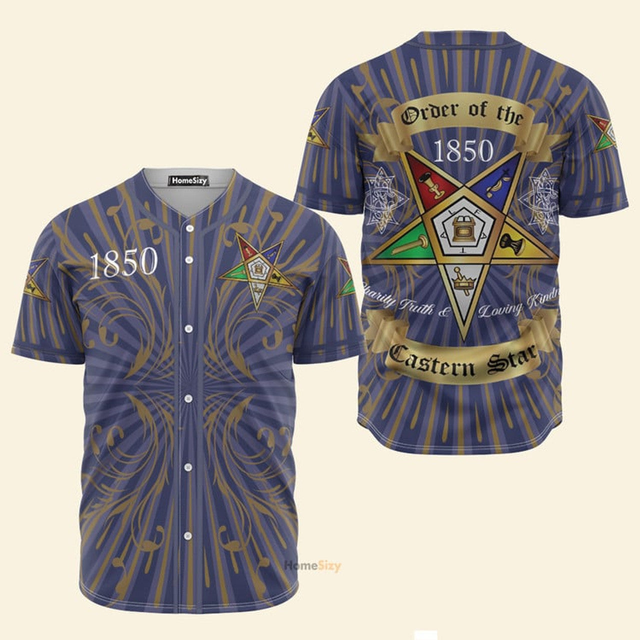 African The Order Of The Eastern Star - Baseball Jersey