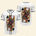Queen Poker White - Baseball Jersey