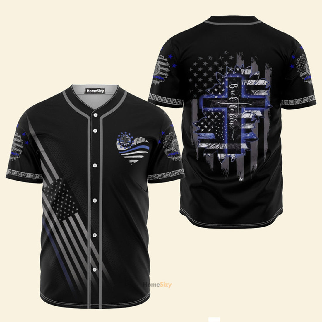 Back The Blue Police - Baseball Jersey