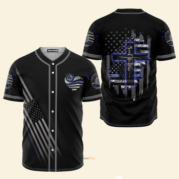 Back The Blue Police - Baseball Jersey