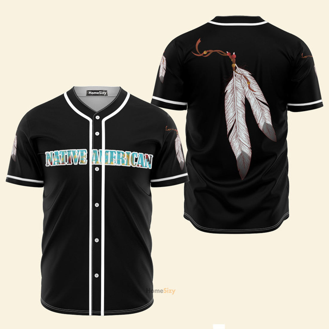 Feathers Native American - Baseball Jersey
