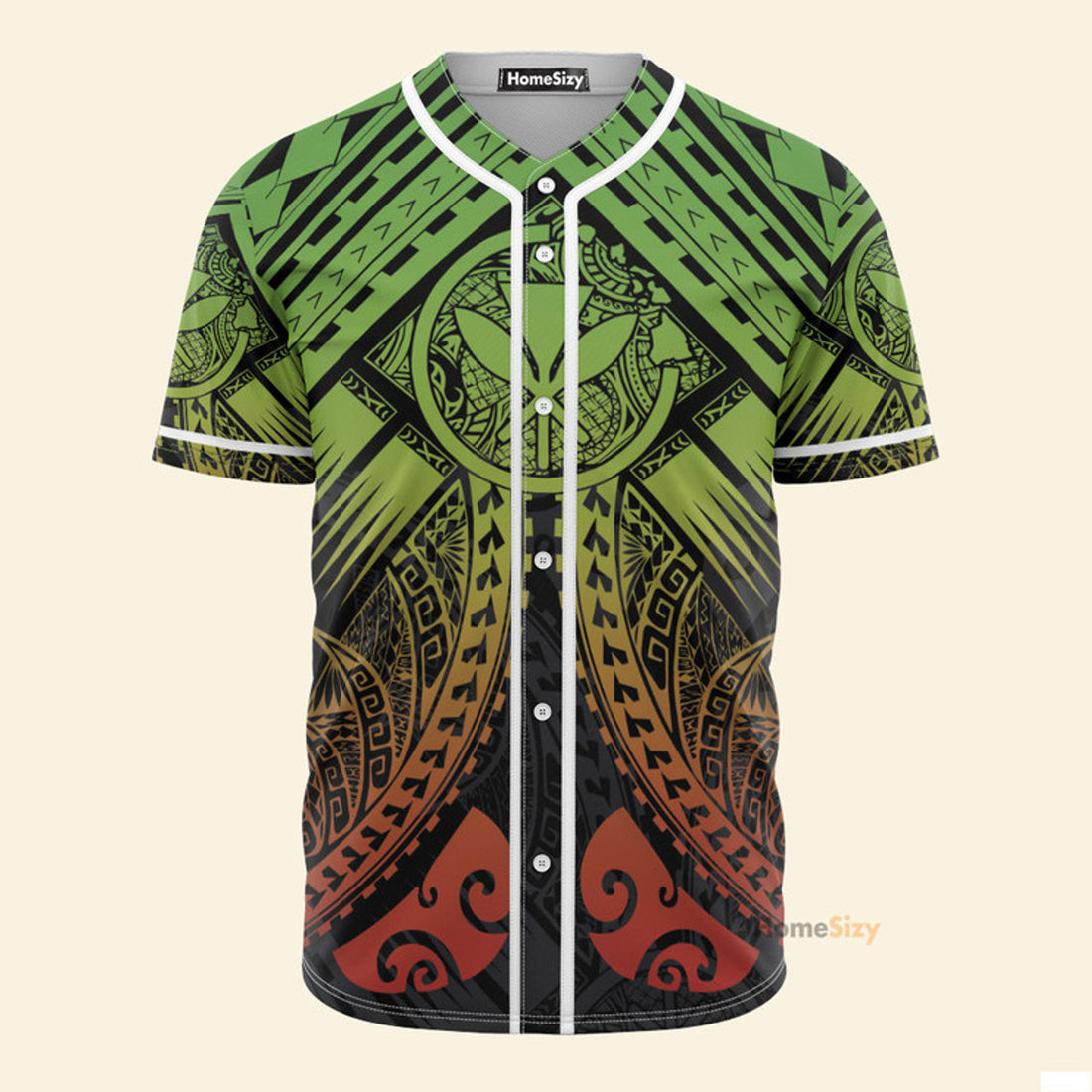 Hawaiian Polynesian Reggae Kanaka Maoli Map - Baseball Jersey