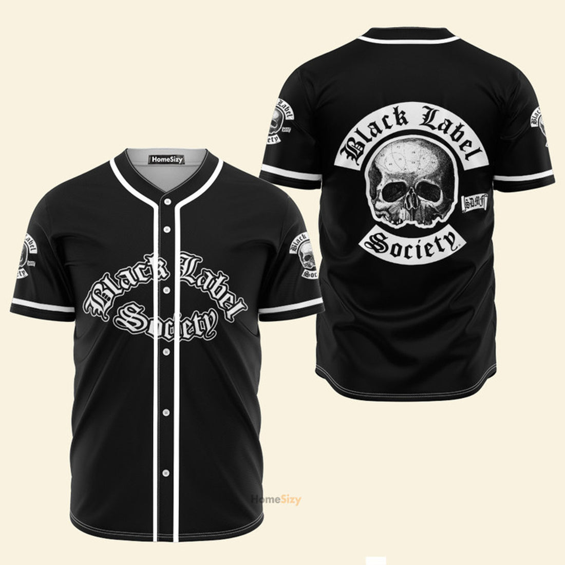B&W Black Label Society - Baseball Jersey