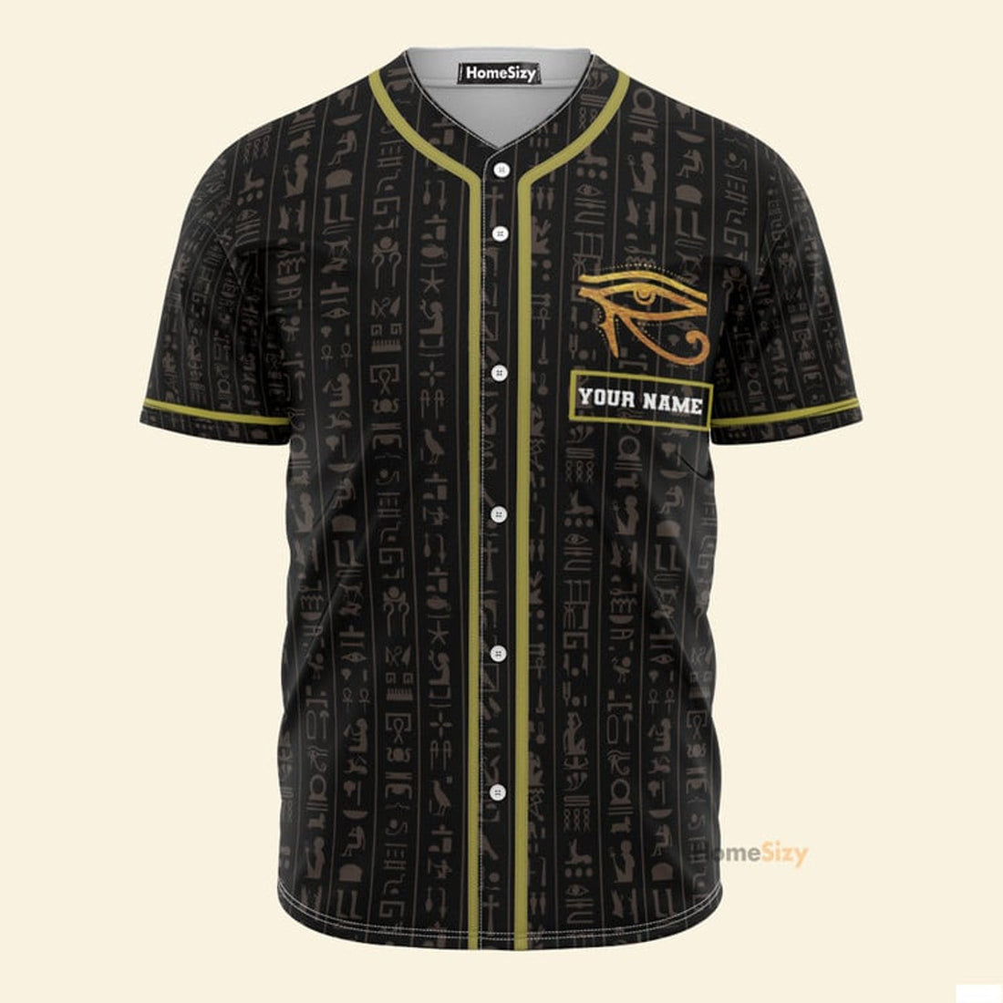 Custom Name Ancient Egypt Eye of Horus - Personalized Baseball Jersey