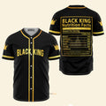 Black King Nutrition Facts - Baseball Jersey