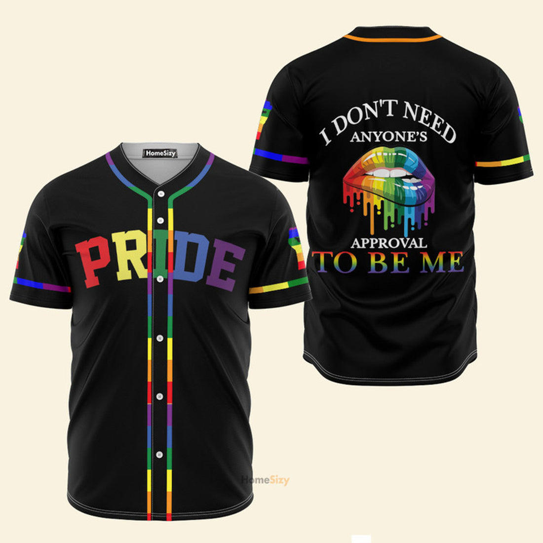 Lgbt Pride I Don't Need Anyone's Approval To Be Me - Baseball Jersey