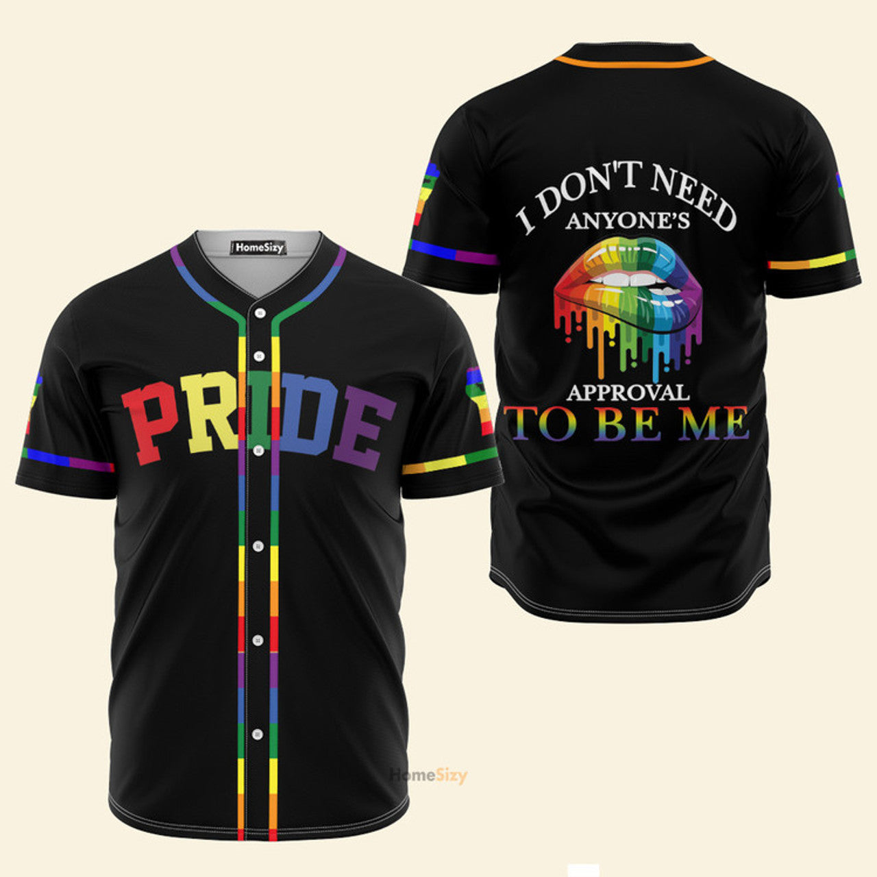 Lgbt Pride I Don't Need Anyone's Approval To Be Me - Baseball Jersey