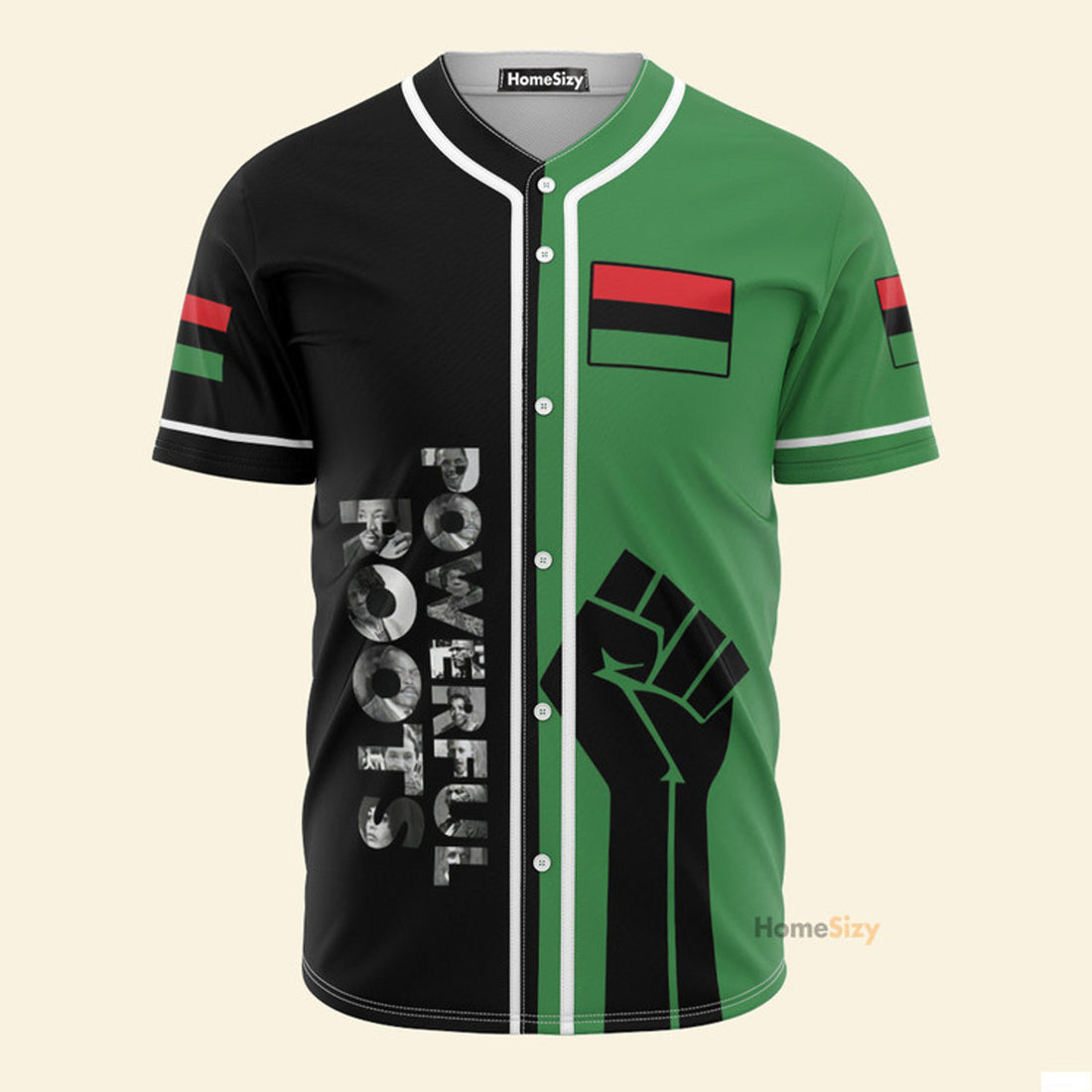 Powerful Roots Green - Personalized Baseball Jersey