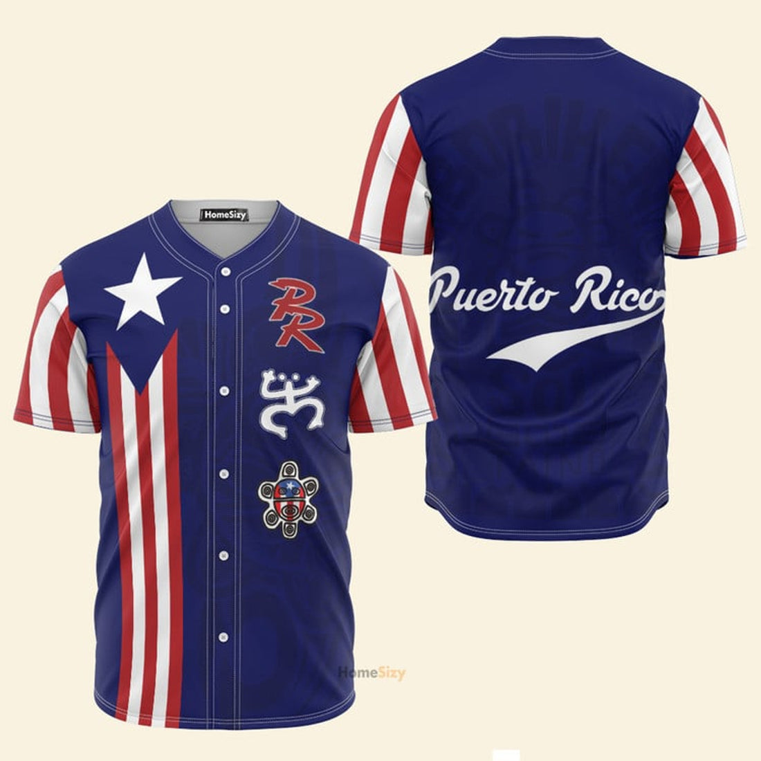 Boriken Puerto Rico Sol Taino Coqui - Baseball Jersey