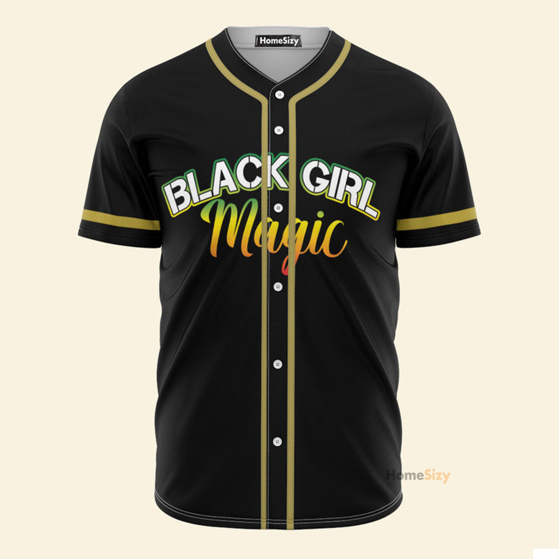 Custom Name Black Girl Magic Sunflower Juneteenth - Personalized Baseball Jersey