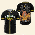 Custom Name Black Girl Magic Sunflower Juneteenth - Personalized Baseball Jersey